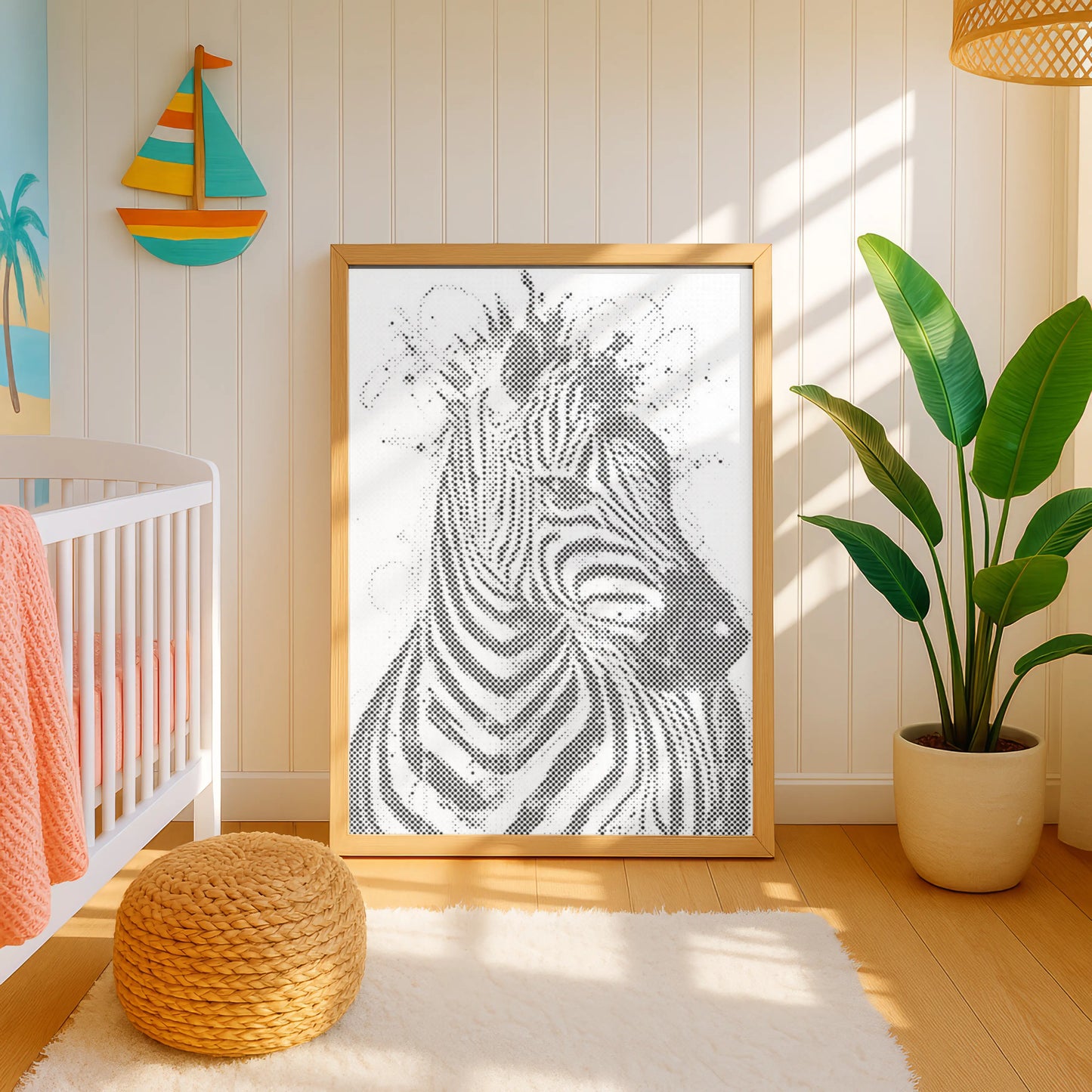 Modern Zebra Wall Art | Dot Painting Kit