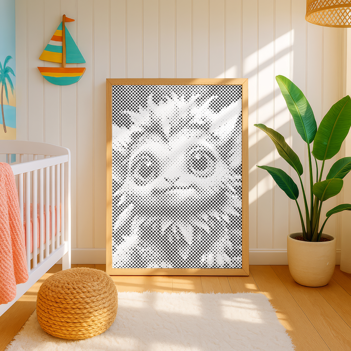 Sweet Monster from Fairytale Forest | Dot Painting Kit som færdigt mal med prikker motiv