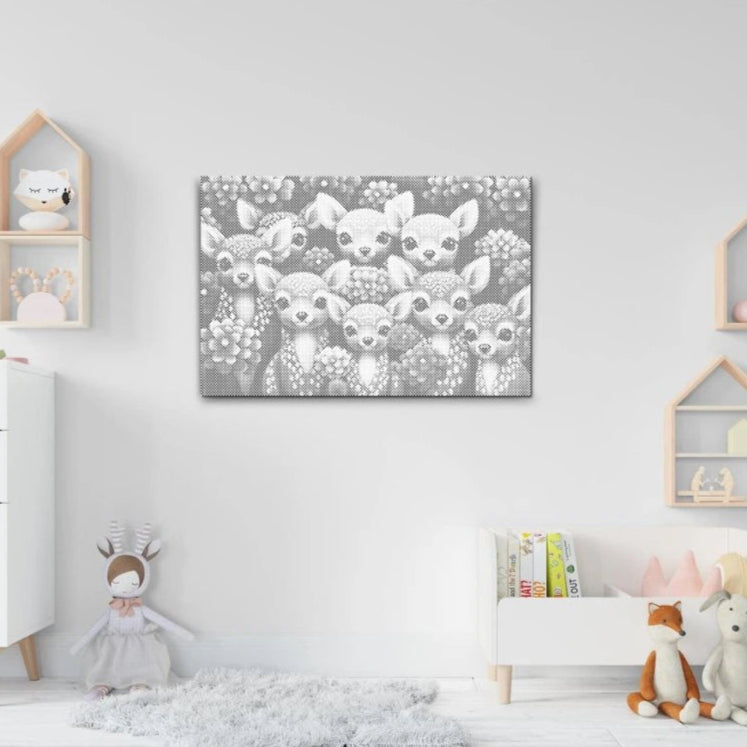 Stag Forest Edition | Dot Painting Kit som färdigt prickmålning motiv