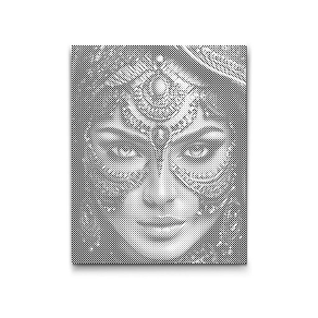 Dot Painting: ARAB Frau mit Juwelmaske – ornamentales Porträt