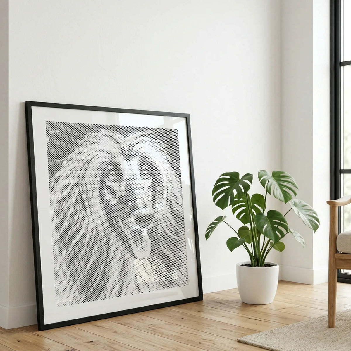 Afghan Hound | Dot Painting Kit som færdigt mal med prikker motiv