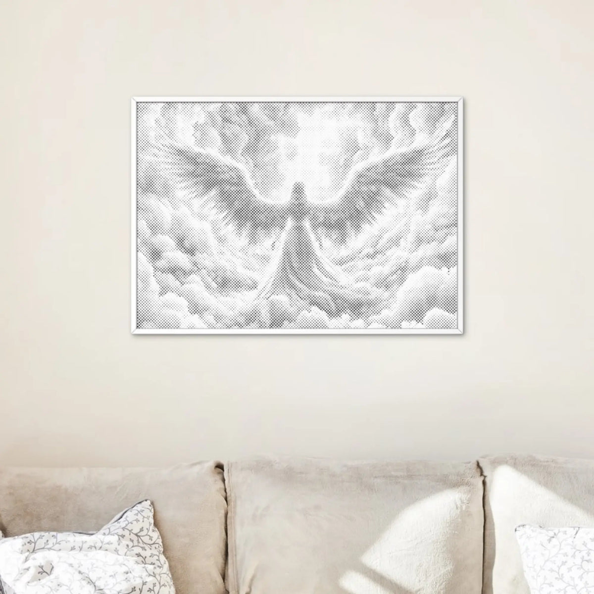 Angel Wings | Dot Painting Kit som færdigt mal med prikker motiv