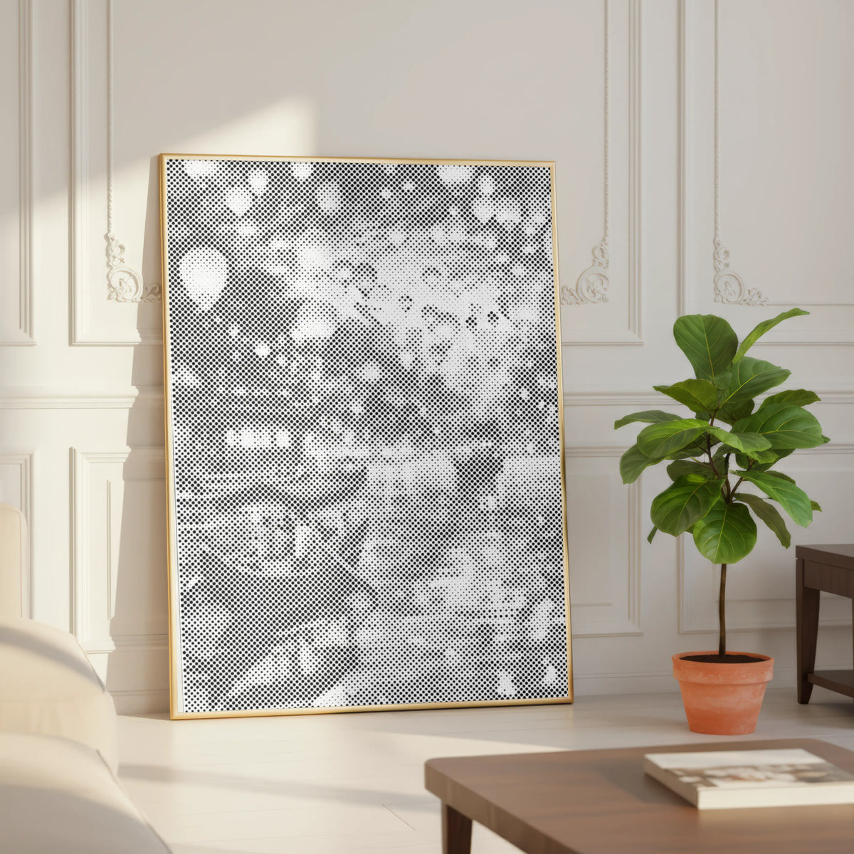 City Lights at Night | Dot Painting Kit finished dot painting artwork