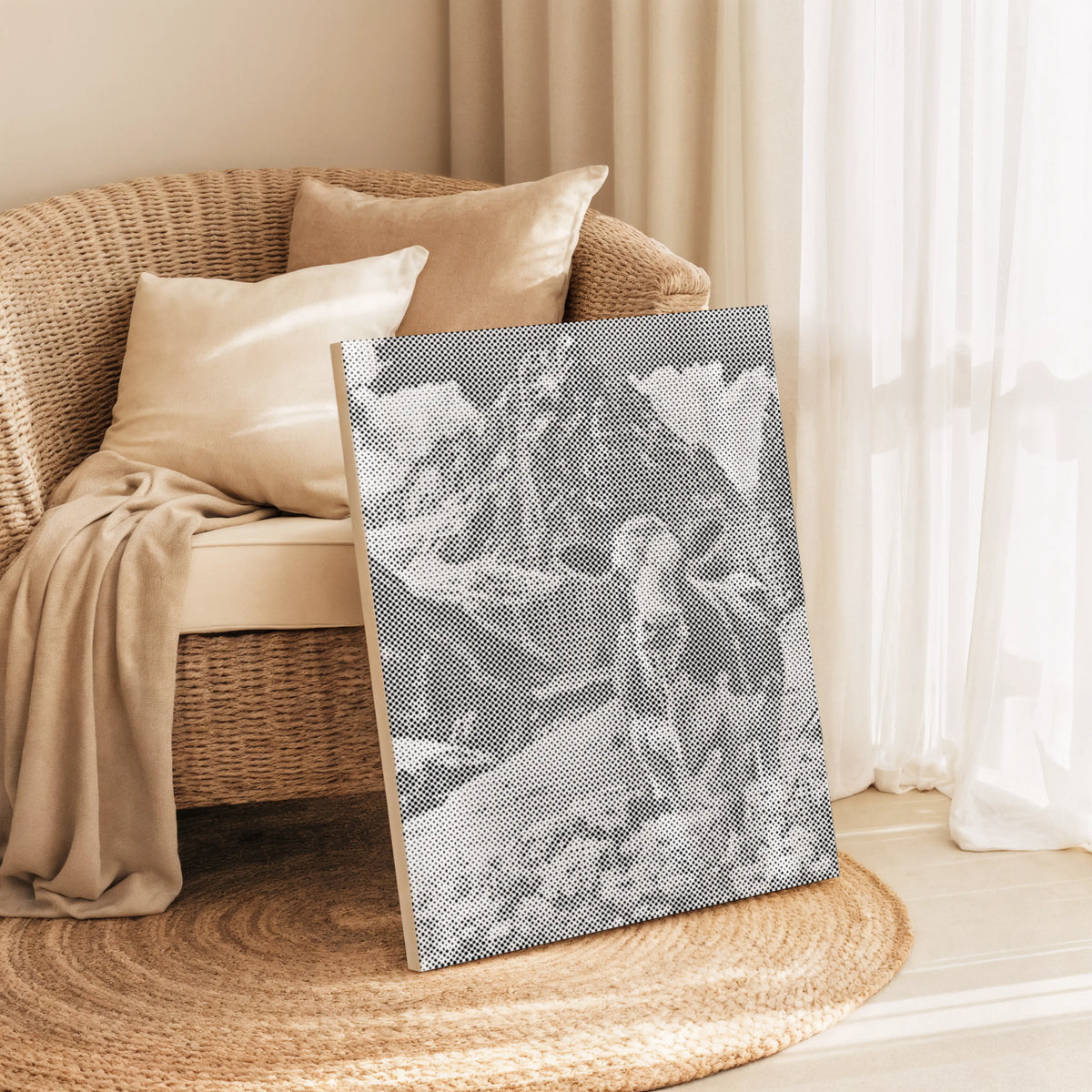 Cow in the Meadow | Dot Painting Kit som færdigt mal med prikker motiv
