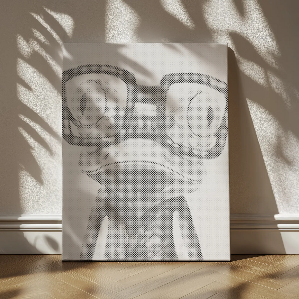 Frog with Glasses | Dot Painting Kit som færdigt mal med prikker motiv