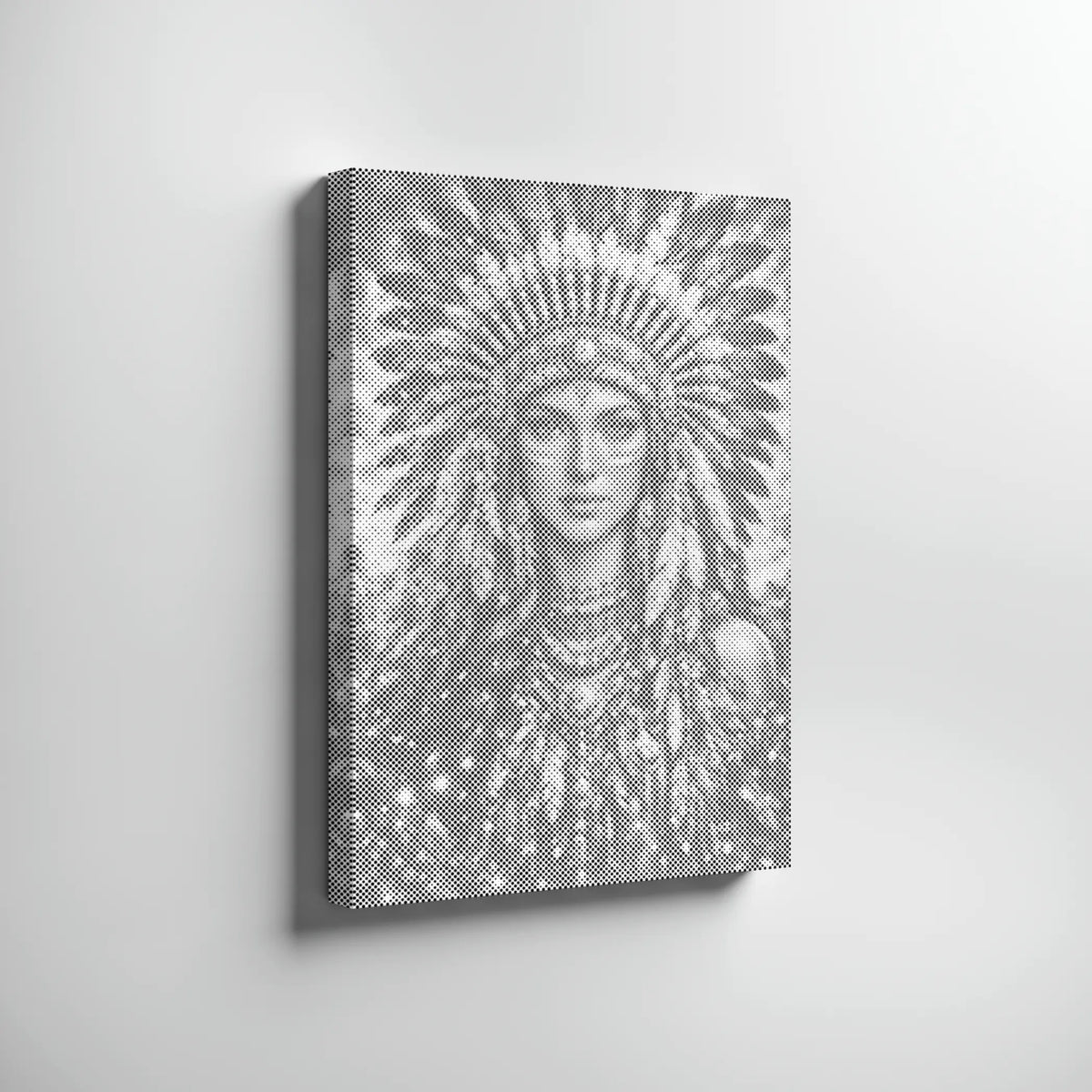 Native American Woman Portrait | Dot Painting Kit som færdigt mal med prikker motiv
