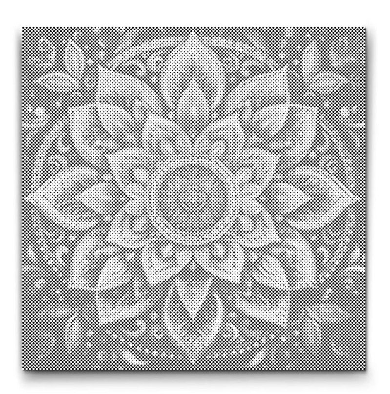 Modern Mandala Wall Art | Dot Painting Kit som færdigt mal med prikker motiv