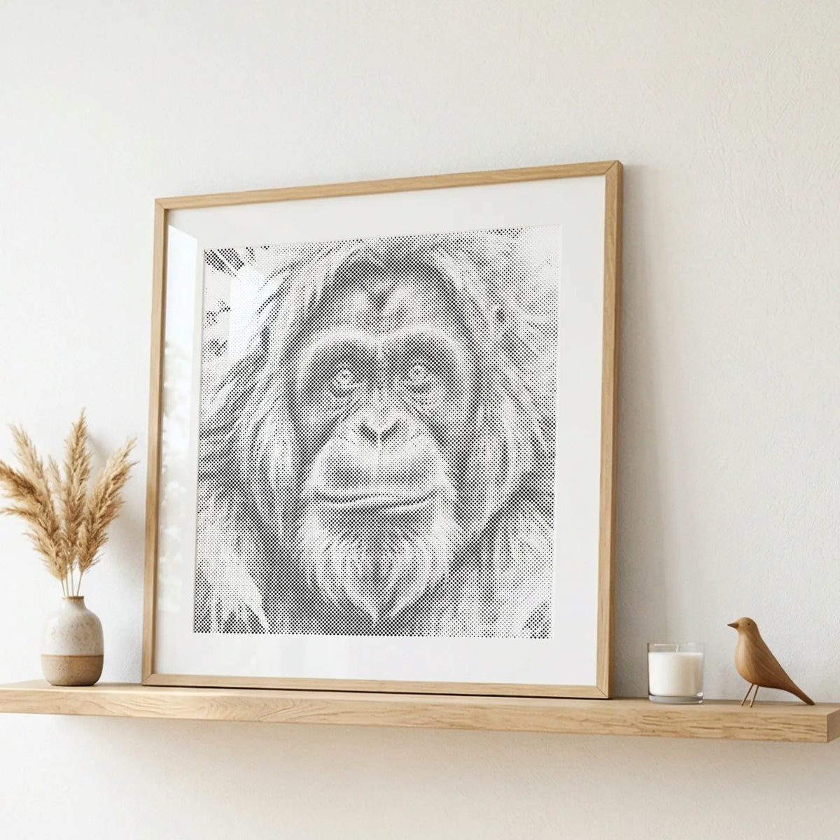 Orangutan | Dot Painting Kit finished dot painting artwork