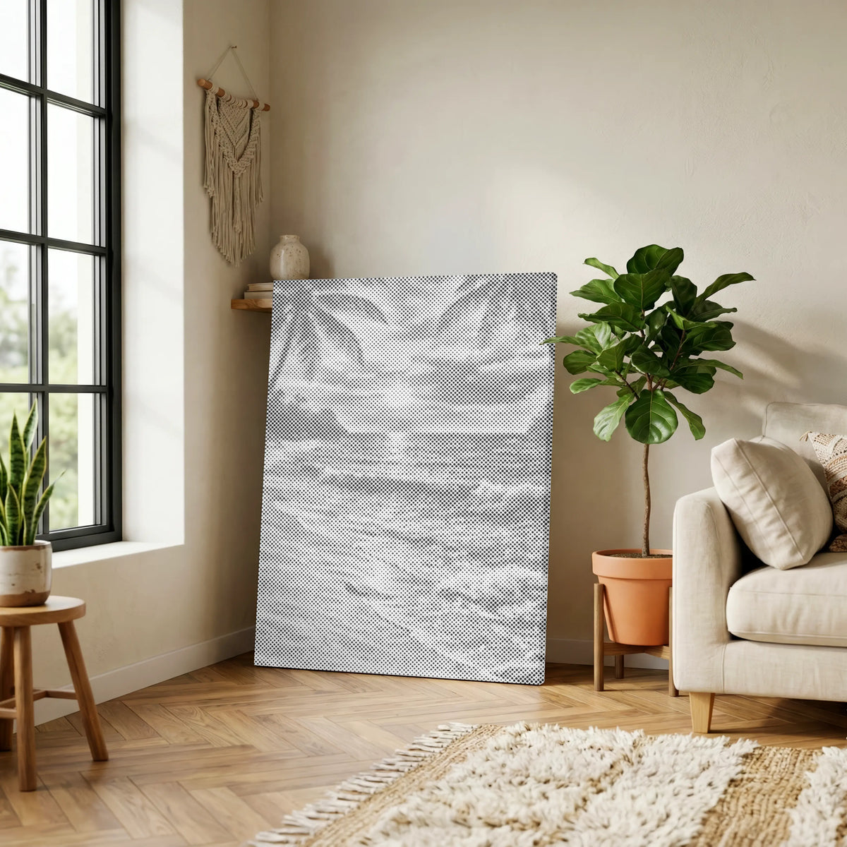 Palm Horizon | Dot Painting finished dot painting artwork