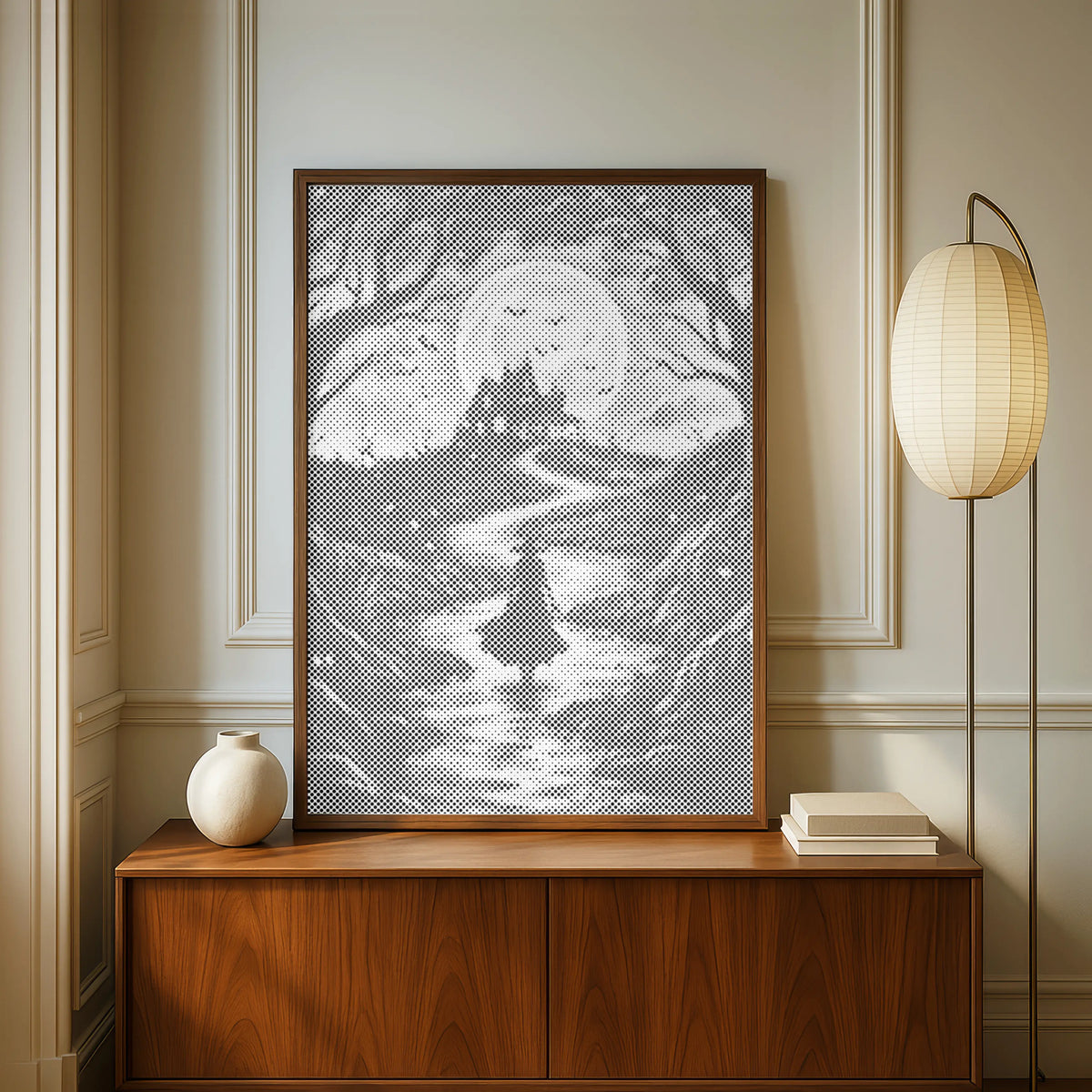 Path to Haunted House | Dot Painting Kit finished dot painting artwork
