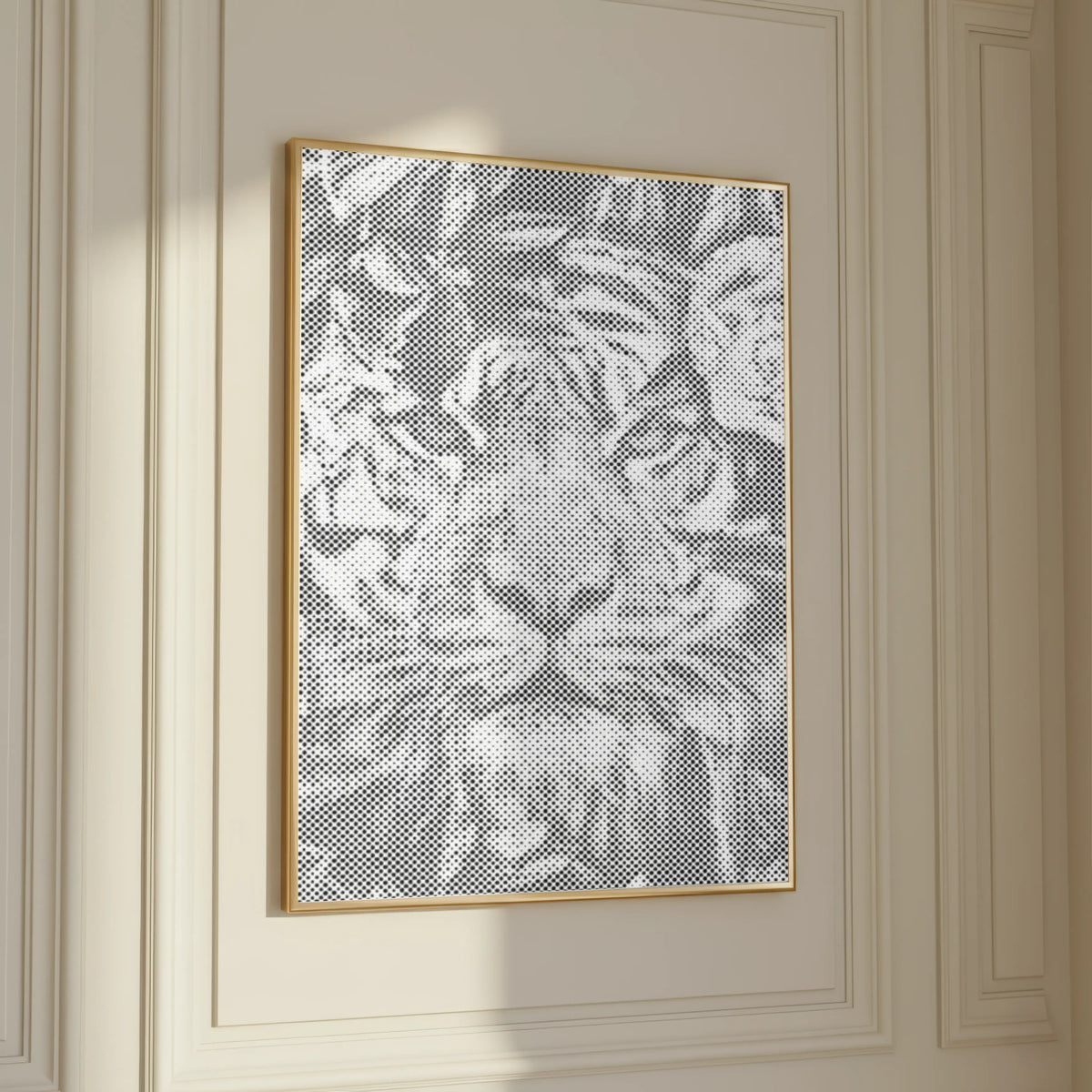 Tiger in the Jungle | Dot Painting Kit som färdigt prickmålning motiv
