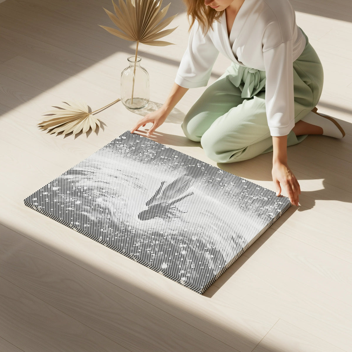 Woman in a Night Sky Light Field | Dot Painting Kit finished dot painting artwork