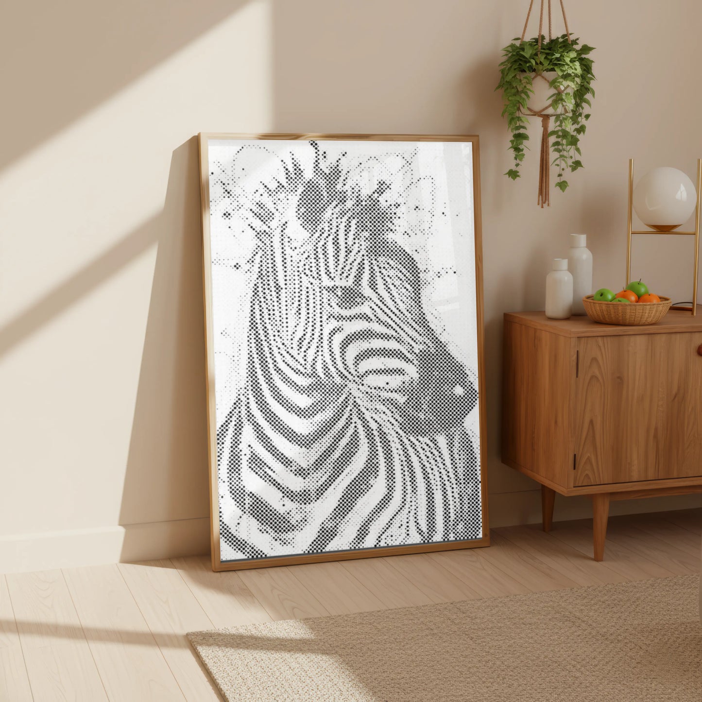 Zebra Wall Art Modern Dot Painting Kit diy gift
