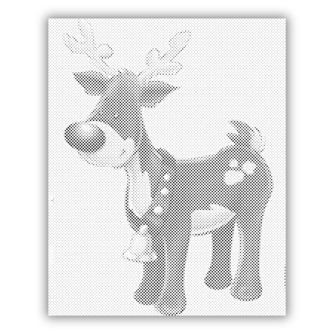Rudolph the Red Nosed Reindeer | Dot Painting Kit finished dot painting artwork