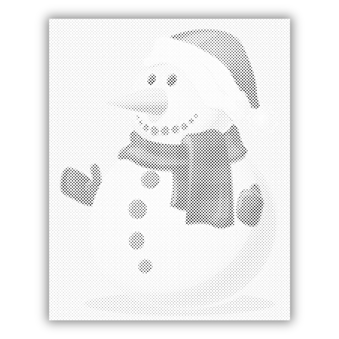 Snowman | Dot Painting Kit finished dot painting artwork