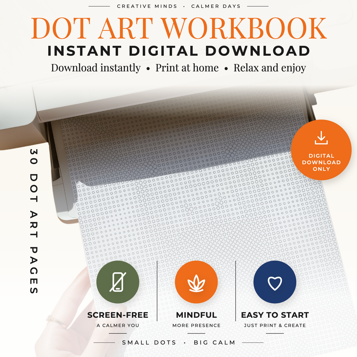 Digital Halloween Cats dot painting book with 30 designs