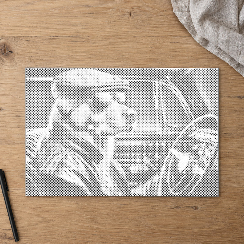 Cool Dog | Dot Painting Kit finished dot painting artwork