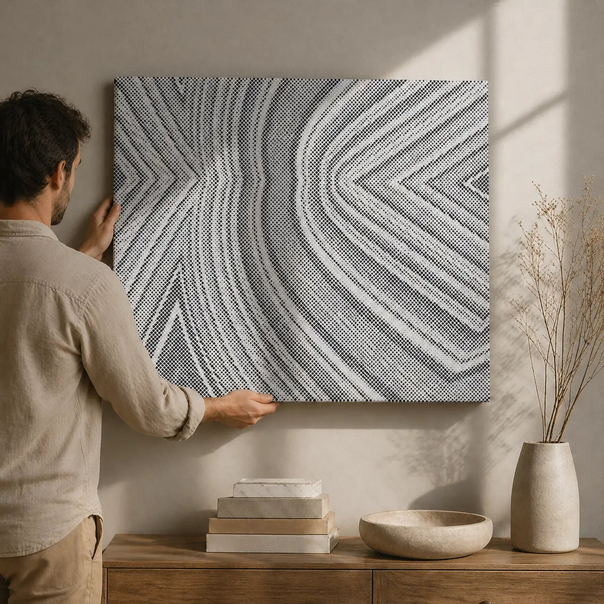 Abstract Background | Dot Painting Kit som færdigt mal med prikker motiv